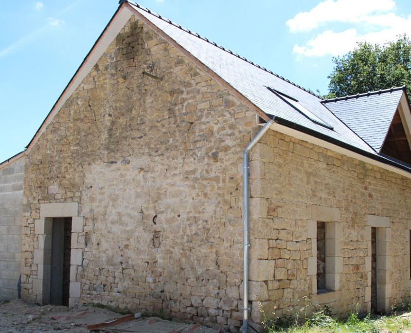 Agrandissement d'une maison en pierres - face nord-ouest